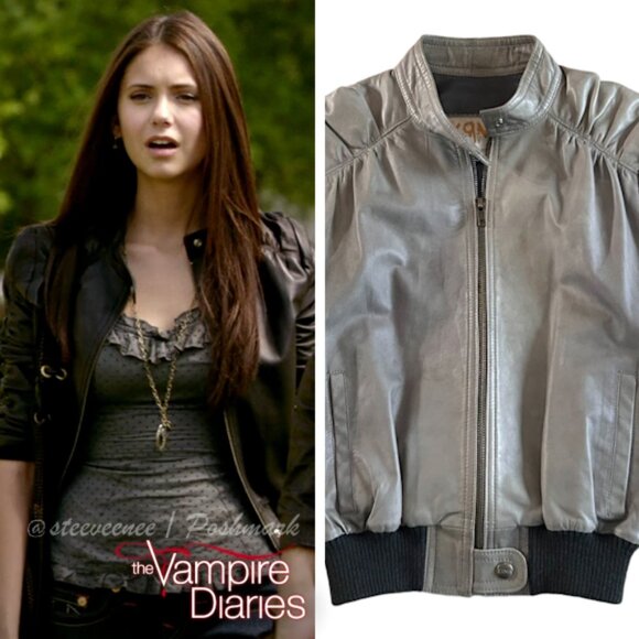 [INTEREST CHECK] KRMA Gray Jade Leather Jacket ALT ASO Elena Gilbert - Picture 2 of 9